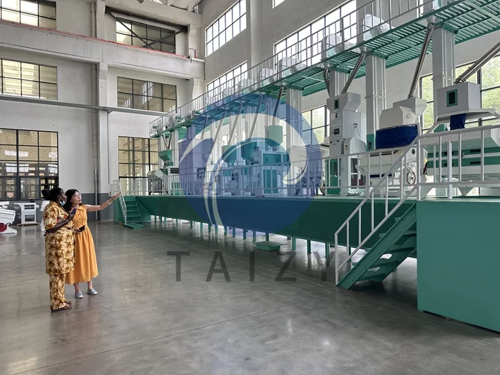 Línea de producción de fresadora de arroz de 40 toneladas para empresas