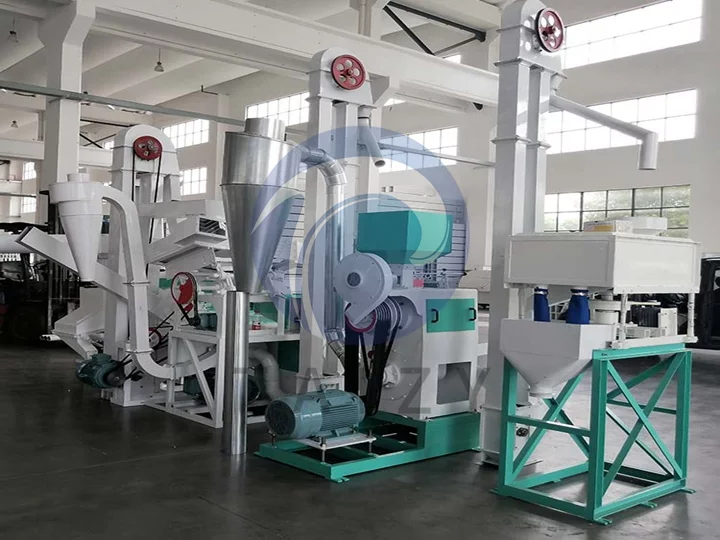 خط إنتاج آلة طحن الأرز 15TPD على نطاق واسع
